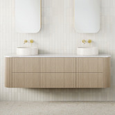 ADP Thirroul 1800mm Wall Hung Double Vanity with Solid Surface Countertop