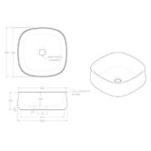 ADP Love 360mm Square Ceramic Above Counter Basin
