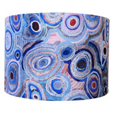 Roseby Lifestyle Products Aboriginal Blue Water Dreaming Cotton Lamp Shade
