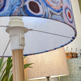 Roseby Lifestyle Products Aboriginal Blue Water Dreaming Cotton Lamp Shade