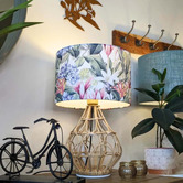 Roseby Lifestyle Products Floral Oasis Cotton Canvas Lamp Shade