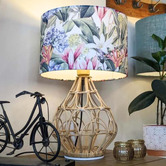 Roseby Lifestyle Products Floral Oasis Cotton Canvas Lamp Shade