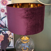 Roseby Lifestyle Products Kenley Cabernet Velvet Lamp Shade