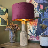 Roseby Lifestyle Products Kenley Cabernet Velvet Lamp Shade
