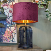 Roseby Lifestyle Products Kenley Cabernet Velvet Lamp Shade