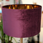 Roseby Lifestyle Products Kenley Cabernet Velvet Lamp Shade