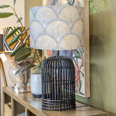 Roseby Lifestyle Products Gold &amp; Grey Fountain Cotton Lamp Shade