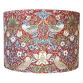 Roseby Lifestyle Products Strawberry Thief-William Morris Rust Cotton Lamp Shade