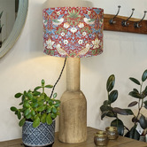 Roseby Lifestyle Products Strawberry Thief-William Morris Rust Cotton Lamp Shade