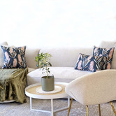 Roseby Lifestyle Products 3 Piece Fresno Bottlebrush Cotton Canvas Cushion Set