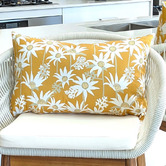 Roseby Lifestyle Products Napa Mustard Flannel Cotton Canvas Lumbar Cushion