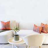 Roseby Lifestyle Products 3 Piece Aspen Warlu Mina Mina Cotton Canvas Cushion Set