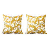 Roseby Lifestyle Products Napa Mustard Flannel Cotton Canvas Cushions