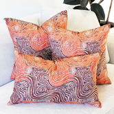 Roseby Lifestyle Products 3 Piece Aspen Warlu Mina Mina Cotton Canvas Cushion Set
