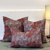 Roseby Lifestyle Products 3 Piece Decad Jukkurpa Cotton Canvas Cushion Set