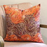 Roseby Lifestyle Products Aspen Warlu Mina Mina Cotton Canvas Cushion
