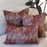 Roseby Lifestyle Products 3 Piece Decad Jukkurpa Cotton Canvas Cushion Set