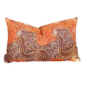 Roseby Lifestyle Products Aspen Warlu Mina Mina Cotton Canvas Lumbar Cushion