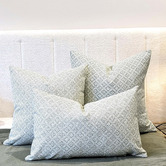 Roseby Lifestyle Products 3 Piece Ludlow Tiles Cocoon Cotton Canvas Cushion Set