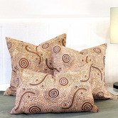 Roseby Lifestyle Products 3 Piece Dover Goanna Dreaming Cotton Canvas Cushion Set