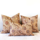 Roseby Lifestyle Products 3 Piece Dover Goanna Dreaming Cotton Canvas Cushion Set