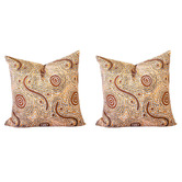 Roseby Lifestyle Products Dover Goanna Dreaming Cotton Canvas Cushions