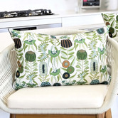 Roseby Lifestyle Products Green Lex Australiana Cotton Canvas Lumbar Cushion