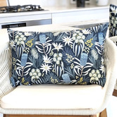 Roseby Lifestyle Products Tucson Blue Native Cotton Canvas Lumbar Cushion