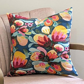 Roseby Lifestyle Products Alma Midnight Bush Cotton Canvas Cushion