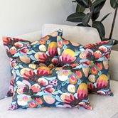 Roseby Lifestyle Products 3 Piece Alma Midnight Bush Cotton Canvas Cushion Set