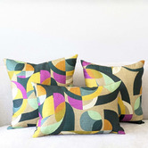 Roseby Lifestyle Products 3 Piece Salem Mid-Century Linen Cushion Set