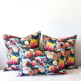 Roseby Lifestyle Products 3 Piece Alma Midnight Bush Cotton Canvas Cushion Set