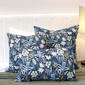 Roseby Lifestyle Products 3 Piece Tucson Blue Native Cotton Canvas Cushion Set