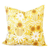 Roseby Lifestyle Products Mustard Fallon Wattle Cotton Canvas Cushion