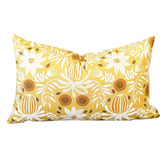 Roseby Lifestyle Products Mustard Fallon Wattle Cotton Canvas Lumbar Cushion