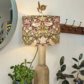 Roseby Lifestyle Products Strawberry Thief-William Morris Chocolate Cotton Lamp Shade