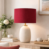 Roseby Lifestyle Products Liberty Red Linen Lamp Shade