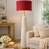 Roseby Lifestyle Products Liberty Red Linen Lamp Shade