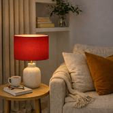 Roseby Lifestyle Products Liberty Red Linen Lamp Shade