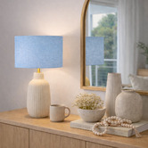 Roseby Lifestyle Products Liberty Light Blue Linen Lamp Shade