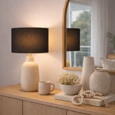Roseby Lifestyle Products Liberty Black Linen Lamp Shade