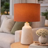 Roseby Lifestyle Products Liberty Orange Linen Lamp Shade