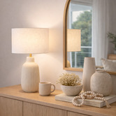 Roseby Lifestyle Products Gillespie White Linen Lamp Shade