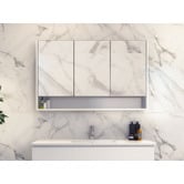 Timberline Sanremo 1200mm Mirrored Shaving Cabinet with Open Shelf