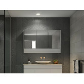 Timberline Sanremo 1200mm Mirrored Shaving Cabinet with Open Shelf