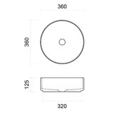 Timberline Allure Arrow 360mm Round Ceramic Above Counter Basin
