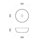 Timberline Jessie 323mm Round Ceramic Above Counter Basin