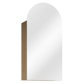 Timberline Church 400mm Arch Mirrored Shaving Cabinet with Glass Shelves