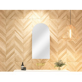 Timberline Church 400mm Arch Mirrored Shaving Cabinet with Melamine Shelves