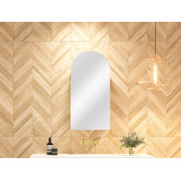 Timberline Church 400mm Arch Mirrored Shaving Cabinet with Melamine Shelves